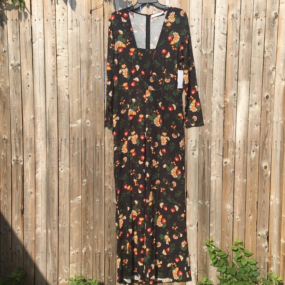 Green Floral Jumpsuit